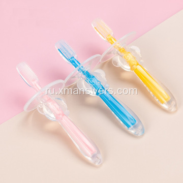 Одобренная многоразовая силиконовая зубная щетка для пальцев для детей грудного возраста